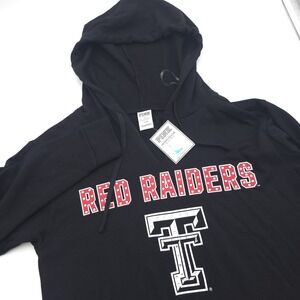 PINK Victoria's Secret Women's Small Texas Tech Red Raiders Black Sweatshirt NWT